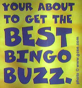 Your about to get the best bingo buzz... poster on display outside bingo hall in Carlisle
