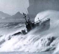 boat in rough seas