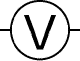 Symbol for voltmeter