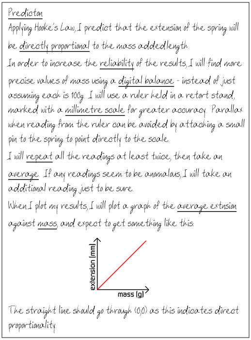 scientific justification for choice of equipment and procedure intended to obtain a high quality set of results